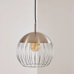 hofstein Suspensions|Suspension Agiez Nickel mat, 1 lumière