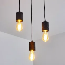 hofstein Suspensions|Suspension Ajaccio Noir, 3 lumières