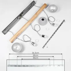 hofstein Suspensions|Suspension Ambri Nickel mat, 3 lumières