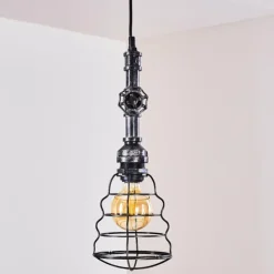 hofstein Suspensions|Suspension Arvika Argenté, 1 lumière