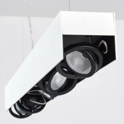 hofstein Suspensions|Suspension Bacoor LED Noir, Blanc, 5 lumières