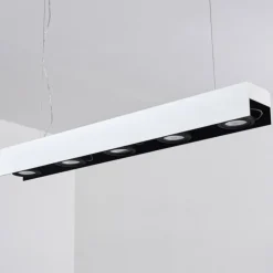 hofstein Suspensions|Suspension Bacoor LED Noir, Blanc, 5 lumières