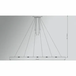 Luminaires Basis Leuchten Éclairage Led|Suspension Basis-Leuchten GENUA LED Aluminium, 6 lumières