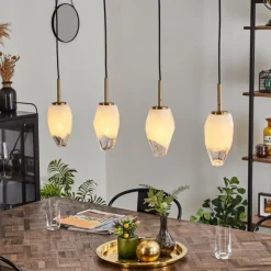 hofstein Suspensions|Suspension Bocayuva Laiton, 4 lumières