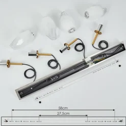 hofstein Suspensions|Suspension Bocayuva Laiton, 4 lumières