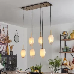 hofstein Suspensions|Suspension Bocayuva Noir, 6 lumières