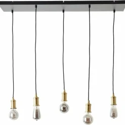 Luminaires Brilliant Suspensions|Suspension Brilliant Darcia Noir, 5 lumières