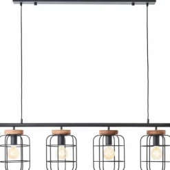 Luminaires Brilliant Suspensions|Suspension Brilliant Gwen Noir, 4 lumières