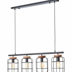 Luminaires Brilliant Suspensions|Suspension Brilliant Gwen Noir, 4 lumières