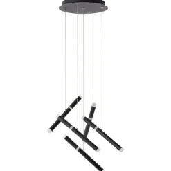 Luminaires Brilliant Suspensions|Suspension Brilliant Lagano LED Noir, 1 lumière