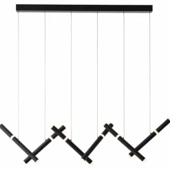 Luminaires Brilliant Éclairage Led|Suspension Brilliant Lagano LED Noir, 1 lumière