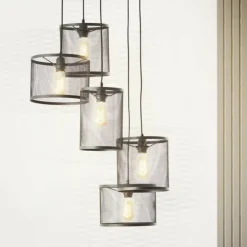Luminaires Brilliant Suspensions|Suspension Brilliant Maze Noir, 5 lumières