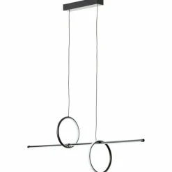 Luminaires Brilliant Suspensions|Suspension Brilliant Zeus LED Noir, 1 lumière, Télécommandes