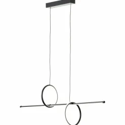 Luminaires Brilliant Suspensions|Suspension Brilliant Zeus LED Noir, 1 lumière, Télécommandes