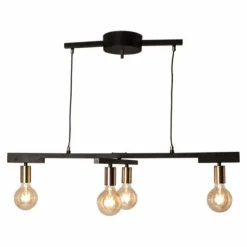 By Rydéns Suspensions|Suspension By Rydens Zeona Laiton, Noir, 4 lumières