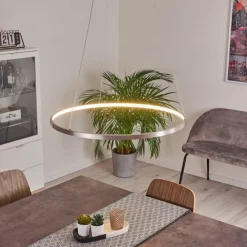 hofstein Suspensions|Suspension Calcium LED Nickel mat, 1 lumière