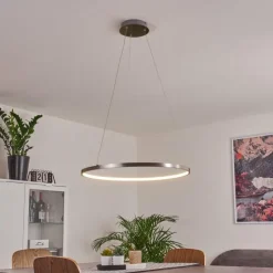 hofstein Suspensions|Suspension Calcium LED Nickel mat, 1 lumière