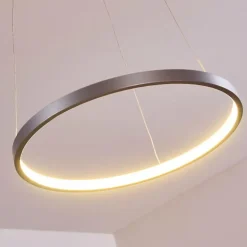 hofstein Suspensions|Suspension Canisteo LED Argenté, 1 lumière
