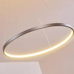 hofstein Suspensions|Suspension Canisteo LED Argenté, 1 lumière