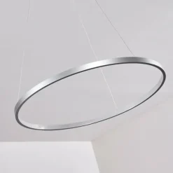 hofstein Suspensions|Suspension Canisteo LED Argenté, 1 lumière