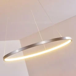 hofstein Suspensions|Suspension Canisteo LED Argenté, 1 lumière