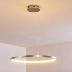 hofstein Suspensions|Suspension Canisteo LED Argenté, 1 lumière