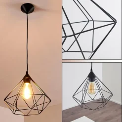 hofstein Suspensions|Suspension Cenova Noir, 1 lumière