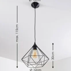 hofstein Suspensions|Suspension Cenova Noir, 1 lumière