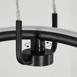 hofstein Éclairage Led|Suspension Chlak LED Noir, 3 lumières, Télécommandes