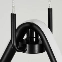 hofstein Éclairage Led|Suspension Chlak LED Noir, 3 lumières, Télécommandes