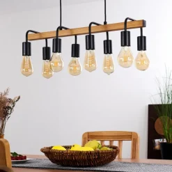hofstein Suspensions|Suspension Conakry Noir, 8 lumières