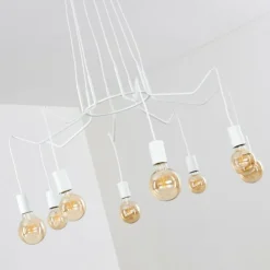 hofstein Suspensions|Suspension Cuyama Blanc, 8 lumières