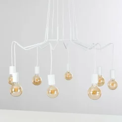 hofstein Suspensions|Suspension Cuyama Blanc, 8 lumières
