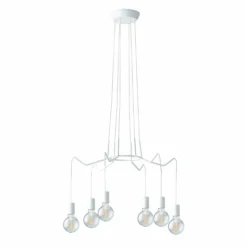 Luce Design Suspensions|Suspension Cuyama Blanc, 6 lumières