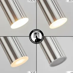 hofstein Éclairage Led|Suspension Dalheim LED Nickel mat, 3 lumières