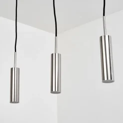 hofstein Éclairage Led|Suspension Dalheim LED Nickel mat, 3 lumières