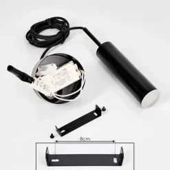 hofstein Éclairage Led|Suspension Dalheim LED Noir, 1 lumière