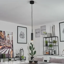 hofstein Éclairage Led|Suspension Dalheim LED Noir, 1 lumière
