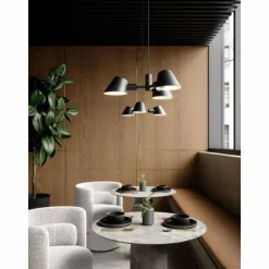 Design For The People by Nordlux Suspensions|Suspension STAY Noir, 3 lumières