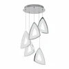 Luminaires Eglo Éclairage Led|Suspension Eglo AMONDE LED Chrome, 5 lumières