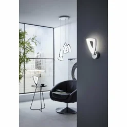 Luminaires Eglo Éclairage Led|Suspension Eglo AMONDE LED Chrome, 5 lumières
