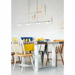 Luminaires Eglo Suspensions|Suspension Eglo BORRIOL LED Nickel mat, 4 lumières
