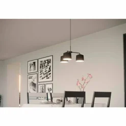 Luminaires Eglo Suspensions|Suspension Eglo CAGUANES Noir, Blanc, 3 lumières