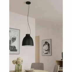 Luminaires Eglo Suspensions|Suspension Eglo CAMASCA Noir, 1 lumière