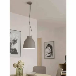 Luminaires Eglo Suspensions|Suspension Eglo CAMASCA Taupe, 1 lumière