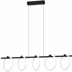 Luminaires Eglo Éclairage Led|Suspension Eglo CARANACOA LED Noir, 5 lumières