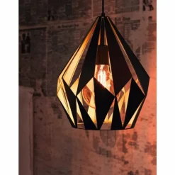 Luminaires Eglo Suspensions|Suspension Eglo CARLTON Jaune, Noir, 1 lumière