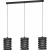 Luminaires Eglo Suspensions|Suspension Eglo CREMELLA Noir, 3 lumières