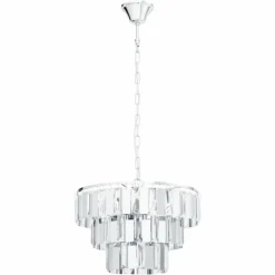 Luminaires Eglo Suspensions|Suspension Eglo ERSEKA Chrome, 5 lumières