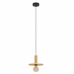 Luminaires Eglo Suspensions|Suspension Eglo ESCANDELL Laiton, Noir, 1 lumière